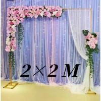 ราคา อุปกรณ์ประกอบฉากงานแต่งงาน โครงพื้นหลังเหล็กดัด แท่งยืดไสลด์หนา ซุ้มดอกไม้ไหม ราวตากผ้า โครงเหล็กประกอบไ00 ฉากงานแต่ง ง (1731840125136767500)