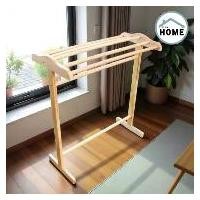 ราคา ราวตากผ้าไม้ยางพารา 4 เส้น สีธรรมชาติ สินค้าพร้อมส่ง ราวตากผ้า (1731616101309908196)