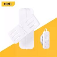 ราคา Deli รางเก็บสายไฟ ที่ยึดรางปลั๊กไฟ ติดโต๊ะทำงาน ติดผนัง ที่แขวนปลั๊กพ่วง เก็บสายไฟ มีกาวให้ Power strip holder (1731798788798580830)
