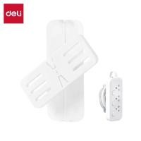 ราคา Deli รางเก็บสายไฟ รางเก็บปลั๊ก ที่ยึดรางปลั๊กไฟ ที่แขวนปลั๊กไฟ ติดผนัง พันเก็บง่าย มีกาวในตัวไม่หลุดง่าย Power Strip Holder (1731798796959254639)