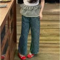 ราคา COCO ROOM กางเกงยีนส์เด็กผู้หญิง กางเกงยีนส์ขายาว ทรงกระบอก ลายการ์ตูน(1656) (1731808771975644506)