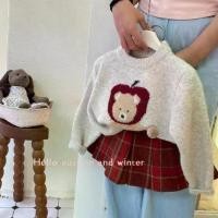 ราคา COCO ROOM ชุดเซ็ทเด็กผู้หญิง เสื้อไหมพรม ลายสิงโต+กระโปรงลายสก็อต มีซับกระโปรง(1407) (1731293514590095706)