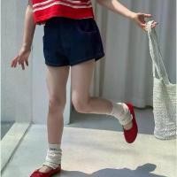 ราคา COCO ROOM กางเกงยีนส์เด็กผู้หญิง กางเกงขาสั้น เนื้อผ้ายีนส์สีเข้ม(1660) (1731820851131680090)