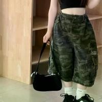 ราคา COCO ROOM กางเกงเด็กผู้หญิง กางเกง 5 ส่วนทรงคาร์โก้ ลายทหาร (1647) (1731778516747519853)