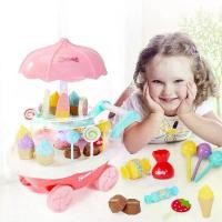 ราคา COD รถเข็นไอติม ชุดขายไอติม รถขายไอติม ของเล่นเด็ก ไอติม รถเข็น พร้อมส่งTikTok (1731313534626924374)