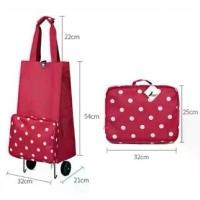 ราคา [พร้อมส่ง] กระเป๋าช้อปปิ้ง รถเข็น กระเป๋าล้อลาก พับได้ สะพายได้ จ่ายตลาด Shopping cart bag (1731406650452052852)