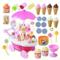 ราคา [COD] [พร้อมส่ง] [จัดส่งทันที] รถเข็นไอติม ชุดขายไอติม รถขายไอติม ของเล่นเด็ก ไอติม รถเข็น พร้อมส่ง (1732300014011910389)