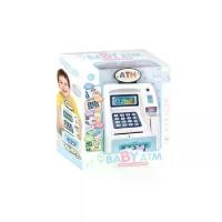 ราคา ATM ออมสิน IC+ไฟ กล่อง ขนาด 23x10.5x27 cm มีเสียง มีไฟ 2 สี (ชมพู/ฟ้า) กระปุกออมสิน (1729744679013353808)