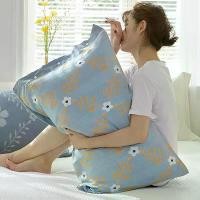 ราคา ปลอกหมอนผ้าฝ้ายแท้ กันลื่น ปลอกหมอน ชิ้นเดียว สีม่วงพาสเทล ไม่หลุดร่วง ชุดเครื่องนอน (1731129530819512970)