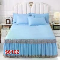 ราคา ผ้าปูที่นอนชายระบาย ผ้าคลุมเตียง รุ่นลูกไม้ ชุด 3 ชิ้น ขนาด 5 ฟุต (1729615939007187010)