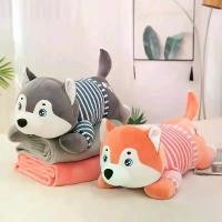 ราคา ตุ๊กตาผ้าห่ม หมอนผ้าห่ม หมาไซบีเรียน (ตุ๊กตา+ผ้าห่ม3ฟุต) ตุ๊กตาหมาไซเสื้อลายขวาง ผ้านิ่ม นุ่ม ซุกมือได้ น่ารักมากกกก (1729557479636306726)