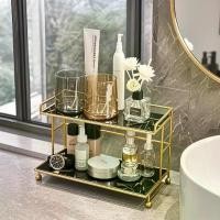 ราคา ชั้นวางเครื่องประดับเครื่องสำอางสุดหรู สองชั้น ถาด เหมาะสำหรับนาฬิกา เครื่องประดับ ลิปสติก ครีมทามือ และของชิ้นเล็กอื่น ๆ เหมาะสำหรับห้องน้ำ โต๊ะเครื่องแป้ง ห้องนอน อเนกประสงค์ ม (1731686201477072078)