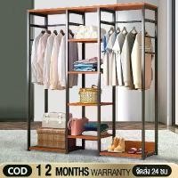 ราคา 4 ฟุต โครงเหล็ก ตู้เสื้อผ้า ราวแขวนเสื้อผ้า พร้อมชั้นวางของ โครงเหล็กตู้เสื้อผ้า MDF สไตล์โมเดิร์น ราวแขวนเสื้อผ้าความจุขนา (1732068724554893613)