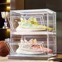 ราคา กล่องใส่รองเท้า 4 shoe boxes พลาสติกใส กล่องใส่รองท้า กล่องรองเท้า Sneaker กล่องใส่ของ กล่องเก็บรองเท้า กล่องรองเท้าใส ชั้นวางรองเท้า (1730758847124900853)