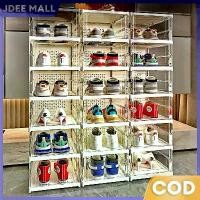 ราคา [Tiktok] JDEE กล่องรองเท้าแบบพับได้ All-in-one ติดตั้งฟรีตู้รองเท้าโปร่ง กล่องรองเท้า กล่องใส่รองเท้า กล่องรองเท้าใส ชั้นวางรองเท้า พลาสติกแข็ง ใส กล่องรองเท้าพับได้ กล่องเก็บรองเท้า (1732324865454279