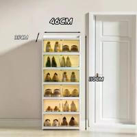 ราคา ตู้วางรองเท้า ตู้เก็บรองเท้า ชั้นวางรองเท้า ชั้นอเนกประสงค์ ชั้นพลาสติกเหนัยว ชั้นวางของ ตู้เก็บของ ใส่รองท้าได้12คู สินค้าขายด ตู้รองเท้า 6 ชั้น (1730763805624732227)