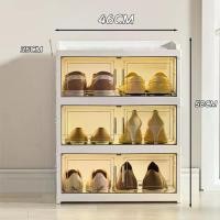ราคา (พร้อมส่ง)ตู้รองเท้า ตู้เก็บรองเท้าPVC ตู้เก็บรองเท้า ชั้นวางรองเท้า ชั้นพลาสติกเหนัยว ชั้นวางของ ตู้เก็บของ โครงสร้างเหล็ก ตู้รองเท้า 3 ชั้น (1730763683967699523)