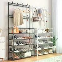 ราคา LightLoft ใช้งานได้ ราวแขวนเสื้อ ชั้นเก็บของ ชั้นวางรองเท้า ราวพร้อมตะขอแขวนอเนกประสงค์ ขั้นวางรองเท้า 3/4/5ชั้น รุ่น 2016/2017 (1731048041707637039)