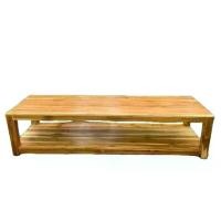 ราคา Sukthongแพร่ ชั้นวางทีวีไม้สัก 45x145สูง35ซม. ชั้นวางของ2ชั้น โต๊ะวางทีวีไม้สัก โต๊ะวางทีวีเตี้ย รุ่นปกทึบ สีสักธรรมชาติเคลือบเงา SUKP-520 (1729981923533753252)