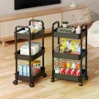 ราคา ของถูกและดี ส่งด่วน ชั้นวางของ3ชั้น ชั้นวางของพลาสติก มีล้อ ชั้นวางล้อพลาสติก เคลื่อนย้ายสะดวก ประหยัดพื้นที่ (1731513639267501703)