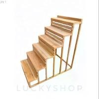 ราคา COD ชั้นวางของ วางต้นไม้ ทรงขั้นบันได 6 ชั้น งานไม้สักแท้ (1731478844416033952)