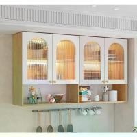 ราคา ตู้ครัว ตู้ติดผนัง ประตูสีชา สวยหรู เคาร์เตอร์ครัว สวยหรู สามารถตกแตงร้านกาแฟ ไม่มีไฟ ร้านอาหาร คาเฟ่ ส่งจากไทย (1731772698583140468)