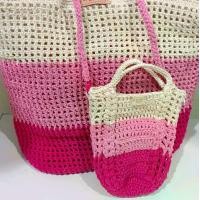 ราคา กระเป๋าถักเชือกฟอกตาข่าย แม่-ลูก (1731200584875869844)