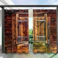 ราคา มู่ลี่ไม้แบบชนบท 2 แพ็ค ผ้าม่านกลางแจ้งแบบแรเงา ผ้าม่านโพลีเอสเตอร์กันน้ำและป้องกันรังสียูวี เหมาะสำหรับลานบ้าน สวน เสา ระเบียง ราวบันได สีไม้คลาสสิก ทำจากผ้าไม่ทอ มีตะขอ ซักเครื่องได้ (17318233267406