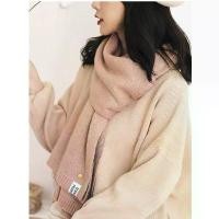 ราคา ผ้าพันคอ ผ้าพันคอสไตล์เกาหลี ผ้าพันคอ ไหมพรมอุ่น ผ้านุ่ม ตกแต่งพินสับปะรด แฟชั่นกันหนาว (1731897255243253358)