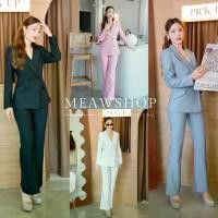 ราคา #10026 Set เสื้อสูท+กางเกงขายาว S-2XL ชุดเพื่อนเจ้าสาว สูทผู้หญิง ชุดทำงาน ชุดสูท สาวอวบ ชุดออกงาน สาวอวบ สูทสีดำ สูทสีขาว สูทสีชมพู ชุดดำ ชุดสุภาพ ชุดไปประชุม สัมมนา ครู ข้าราชก (1729832681782282782)