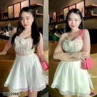 ราคา Garden Clothes ชุดเซ็ท SET 2 ชิ้น เสื้อเกาะอก + กางเกงแต่งระบายลูกไม้ .. สีชมพู (1732218712624827071)