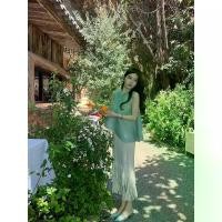 ราคา เสื้อแขนกุด สีขาว สีกรมท่า สไตล์ขี้เกียจเซซามี แขนกุด กระโปรงพู่จีบ สำหรับผู้หญิง ขายดีในเดือนกรกฎาคม 2568 สตรีมสดฤดูร้อน (1731627318547940387)