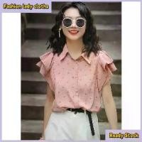 ราคา เสื้อเชิ้ต ผ้าชีฟอง แขนสั้น มาใหม่ เสื้อแขนกุด Clothing ผู้หญิง (1730351075490761709)