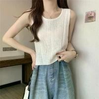 ราคา เสื้อครอป ผ้าฝ้าย ทอ ลายทาง เสื้อแขนกุด เสื้อพื้นเมือง สไตล์มินิมอล ☃ (1731629869780928125)