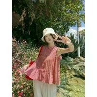 ราคา เสื้อแขนกุด จีบ ไม่มีแขน แฟชั่นเด็กกว่า ลายสก๊อต เสื้อกั๊ก ผู้หญิง เสื้อกระชับสัดส่วนหลวม (1731367157392245845)