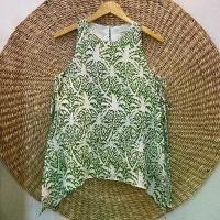 ราคา เสื้อแขนกุด ผูกข้าง ผ้าลินิน (1731457277125952736)