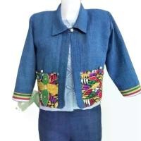 ราคา เสื้อคลุม ผ้าฝ้ายย้อมคราม แต่งผ้าปัก (1731470570787014178)