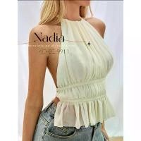 ราคา รุ่น Nadia เสื้อคล้องคอ ผูกหลัง เปิดหลังเปิดไหล่ พร้อมส่งจากไทย (1731782356741031410)