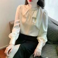 ราคา เสื้อเชิ้ตผ้าไหม แฟชั่นสำนักงาน โบว์สูง คอกลม แขนยาว เสื้อ ลายลูกไม้ เสื้อคอปาด เสื้อ เชิ้ต เสื้อ เสื้อ ลายลูกไม้ Women ผู้หญิง Clothing เสื้อ ลายลูกไม้ เสื้อ แขน เสื้อ ลายลูกไม้ (1731398747132299508)