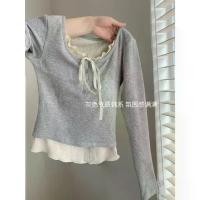 ราคา เสื้อเชิ้ตแขนยาว ลูกไม้ คอปก สไตล์พื้นฐาน สีพื้น ทรงสลิมฟิต เสื้อยืด เสื้อ ลายลูกไม้ အ က เสื้อคอปาด เสื้อ เสื้อ ลายลูกไม้ Women Clothing ผู้หญิง เสื้อ ลายลูกไม้ เสื้อ ลายลูก (1731469945773721844)