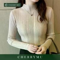 ราคา CHERRYMU สเวตเตอร์คอปีน CS145 เสื้อไหมพรมคอปีน เสื้อคอเต่า (1731145723403143656)