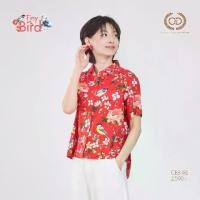ราคา C&D woman's shirt Tiny bird เสื้อเชิ้ตผู้หญิง คอปกแขนสั้น สีแดง CBB1RE (1731557303304096048)