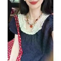 ราคา เสื้อเชิ้ตผู้หญิง ฤดูร้อน ใหม่ สไตล์กระโหลก ผู้หญิง ผู้หญิง หวาน เสื้อเชิ้ตลูกไม้ ท็อป นักเรียนหญิง สไตล์เกาหลี อเนกประสงค์ เสื้อเชิ้ตแขนสั้น ATK เสื้อแขนสามส่วน เสื้อแขนยาวลูกฟู (1731306568231192379)