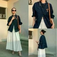 ราคา พร้อมส่ง เสื้อเชิ๊ตยีนส์คอระบายแต่งเข็มกลัด ป้ายงาน vshop Women Clothing ผู้หญิง กร้าม มี บรา ใน ตัว กั๊ก ไหม พรม แจ็กเก็ต เรนโบว์ เสื้อแฟชั่นผู้หญิง เสื้อแขนยาว เสื้อเ (1731250802565614406)