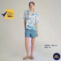 ราคา Mc JEANS เสื้อเชิ้ตผู้หญิง เสื้อฮาวายแขนสั้น สีฟ้าอ่อน MWSZ263 (1731790237213624791)