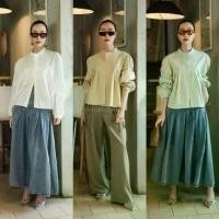 ราคา VS Clothing Hเสื้อ เสื้อแฟชั่นหญิง เสื้อแขนยาวผู้หญิง เสื้อขาวบางรับซัมเมอร์ เสื้อสาวอวบ เสื้อเชิ้ตผู้หญิง เสื้อ atipa เสื้อน่ารักๆ เส Women Lady Cream Oversize คอจีน กร้าม มี (1731072066254572330)