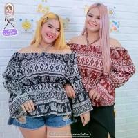 ราคา [ ส่งฟรี ] A160 เสื้อเปิดไหล่แขนตุ๊กตาลายช้าง เสื้อคนอ้วน เสื้อช้าง สาวอวบ ผ้าไหมอิตาลี ไซส์ใหญ่ พลัสไซส์ ผู้หญิง Women Clothing เสื้อสงกรานต์ 2025แซ่บๆ ปาดไหล่ เสื้อสงกรานต์ (1731802656404113556)