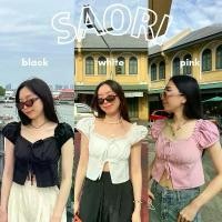ราคา UIUI | saori topเสื้อแขนตุ๊กตา ปาดไหล่ ผู้หญิง Clothing Women กร้าม มี บรา ใน ตัว กั๊ก ไหม พรม เสื้อสงกรานต์ 2025แซ่บๆ เสื้อผ้าสไตล์ y2k เสื้อคอปก ผู้หญิง เสื้อสงกรานต์ (1731436252053867334)