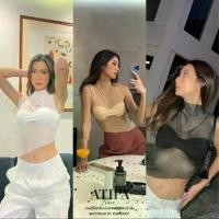 ราคา แขนกุดปลายเฉียงซีทรู เสื้อซีทรู (1729641930545465525)