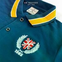 ราคา GM POLO SLIM FIT | เสื้อโปโลผู้หญิง (เข้ารูป) ปักGM1965 ปกขลิบแขนขลิบ เสื้อคอปกผ้าจูติ Polo (1731127810754317259)